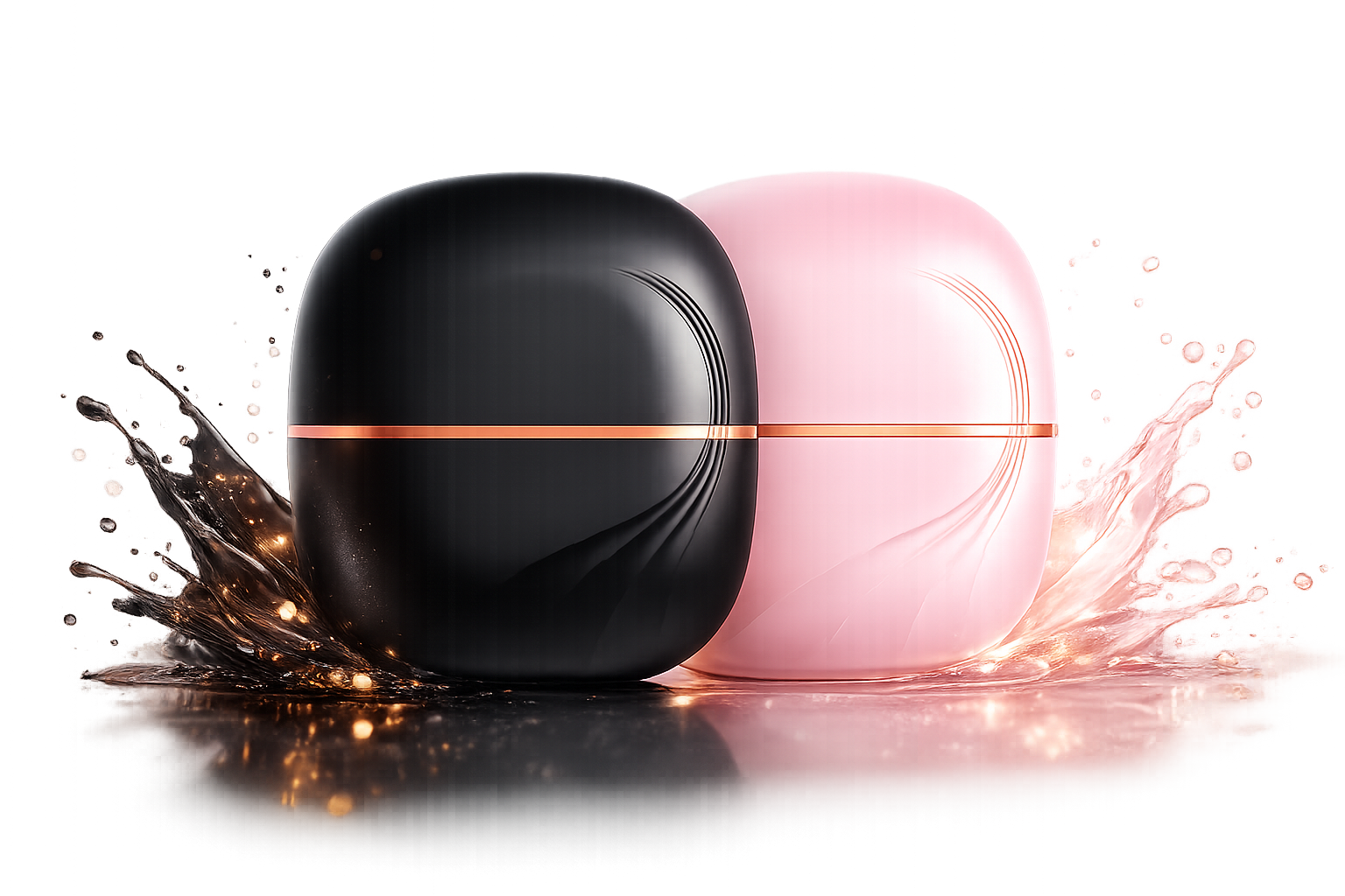 GlowCombPro black and pink mini wireless straightening combs